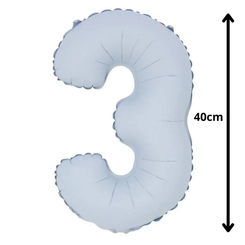 BALÃO Nº16 BRANCO FOSCO NUMERO 3