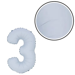 BALÃO Nº16 BRANCO FOSCO NUMERO 3