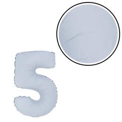 BALÃO Nº16 BRANCO FOSCO NUMERO 5