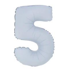 BALÃO Nº16 BRANCO FOSCO NUMERO 5