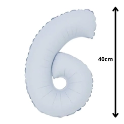 BALÃO Nº16 BRANCO FOSCO NUMERO 6
