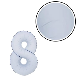 BALÃO Nº16 BRANCO FOSCO NUMERO 8