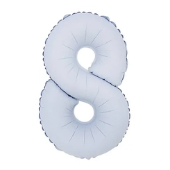BALÃO Nº16 BRANCO FOSCO NUMERO 8