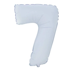BALÃO Nº16 BRANCO FOSCO NUMERO 7