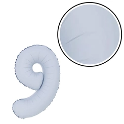 BALÃO Nº16 BRANCO FOSCO NUMERO 9
