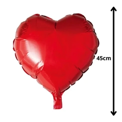 BALÃO Nº 18 FORMATO CORAÇÃO VERMELHO