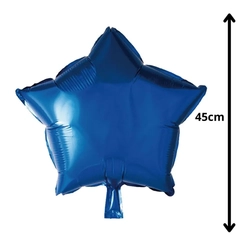 BALÃO Nº18 FORMATO ESTRELA AZUL BEBE