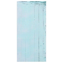 CORTINA QUADRICULADA METALIZADA AZUL BEBE