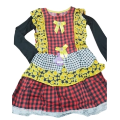 FANTASIA CAIPIRINHA GIRASSOL INFANTIL JUNINA GG