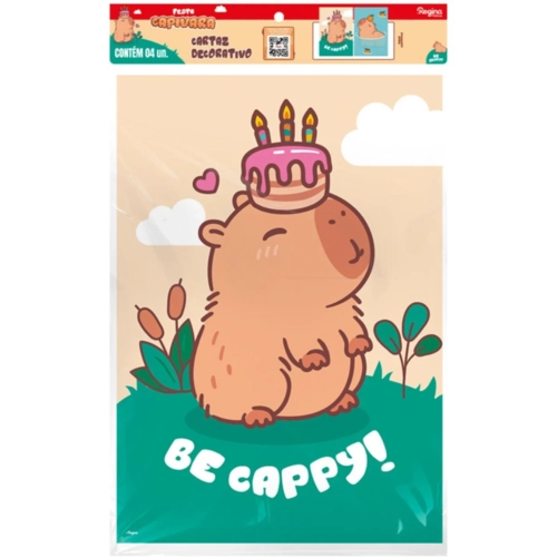 CARTAZ DECORATIVO CAPIVARA