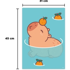 CARTAZ DECORATIVO CAPIVARA