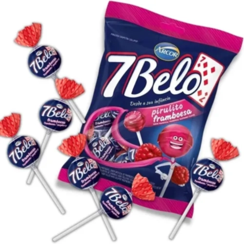 PIRULITO 7BELO FRAMBOESA 500G.