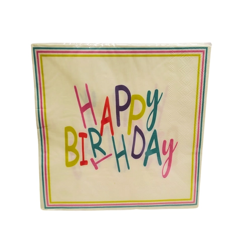 GUARDANAPO HAPPY BIRTHDAY 32X32