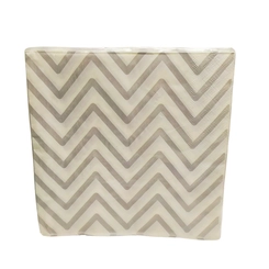 GUARDANAPO CHEVRON PRATEADO 32X32