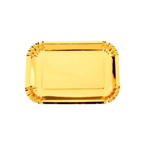 PRATO PAPEL RETANGULAR DOURADO
