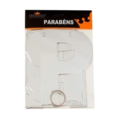 FAIXA PARABÉNS PRATA