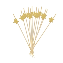 PALITO BAMBU PETISCOS 12 CM ESTRELA DOURADA