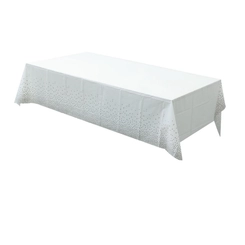 TOALHA DE MESA CONFETE PRATEADO