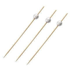 PALITO BAMBU PETISCOS 12 CM BOLINHA PEROLADO