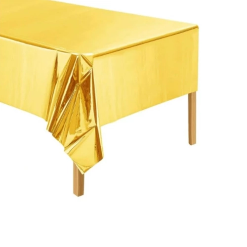 TOALHA MESA METAL DOURADA