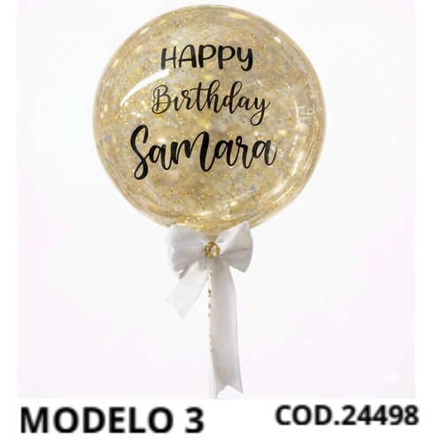 ARRANJO BUBBLE COM CONFETE