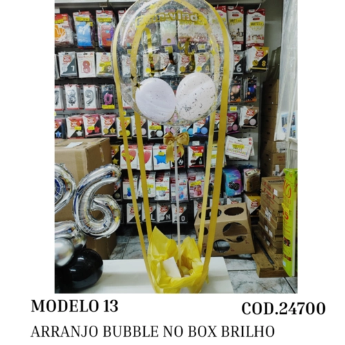 ARRANJO BUBBLE NO BOX COM BRILHO