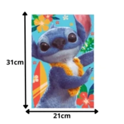 QUADRO DECORATIVO LILO E STITCH LIVE ACTION