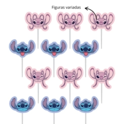 PALITO DECORAÇÃO STITCH  ROSA