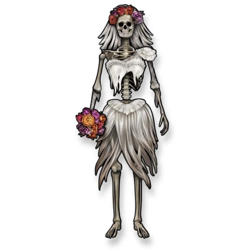 DECORAÇÃO DE PENDURAR ESQUELETO NOIVA HALLOWEEN