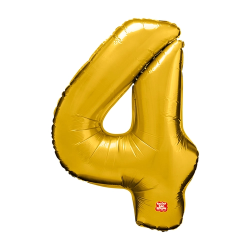 BALÃO METALIZADO N.4 DOURADO 80CM