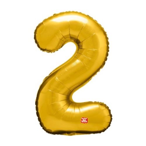 BALÃO METALIZADO N.2 DOURADO 40CM