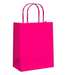 SACOLA PAPEL P 15X11 CM - PINK C/10