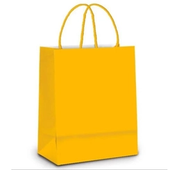 SACOLA PAPEL P 15X11 CM - AMARELO  C/10