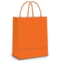 SACOLA PAPEL P 15X11 CM - LARANJA C/10