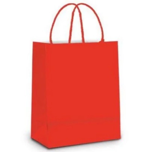 SACOLA PAPEL M 22X16.5 CM - VERMELHO C/10