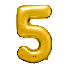 BALÃO METALIZADO N.5 DOURADO 80CM