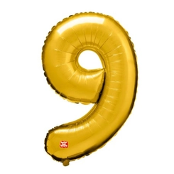 BALÃO METALIZADO N.9 DOURADO 80CM