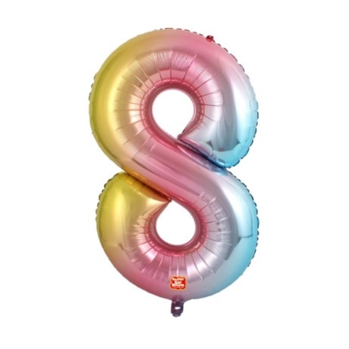 BALÃO METALIZADO N.8 DEGRADÊ BABY 40CM