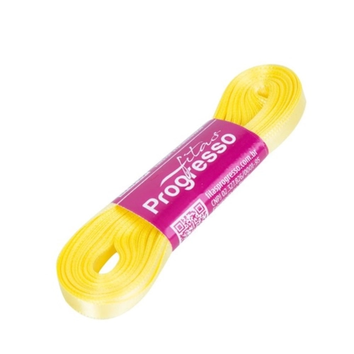FITA 10MM LISO AMARELO CANARIO - 10M