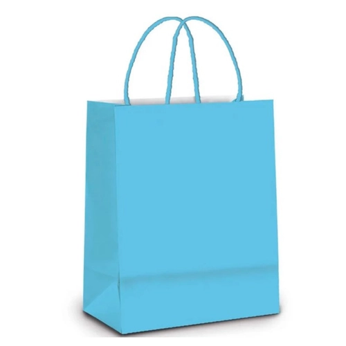 SACOLA PAPEL P AZUL CLARO 21,5x15 1UN