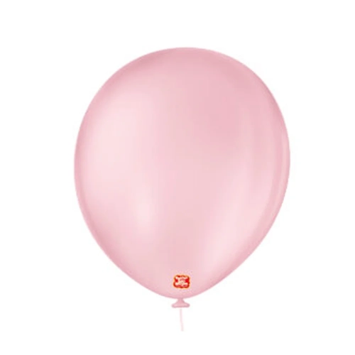 BALAO 16 LISO REDONDO ROSA BABY - 10UN