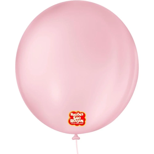 BALAO 9 LISO REDONDO ROSA BABY - 50UN