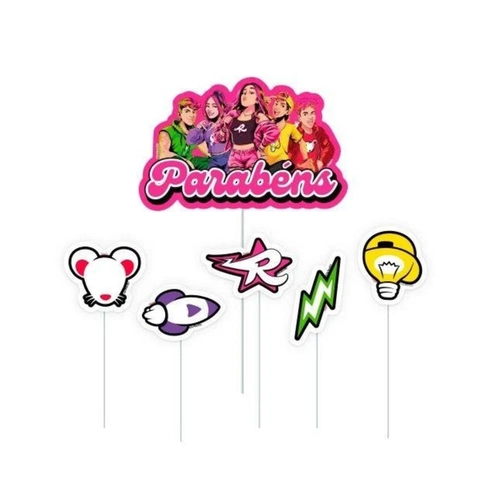 TOPPER BOLO EMILLY VICK E DOS ROSA