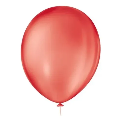 BALAO 16 LISO REDONDO VERMELHO QUENTE - 10UN