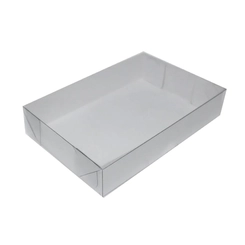 CAIXA DE PAPEL TRANSPARENTE RETANGULAR N02 13X8X3.5