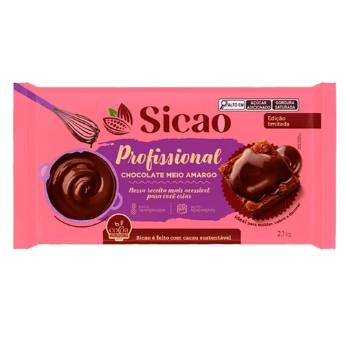 SICAO CHOCOLATE MEIO AMARGO PROFESSIONAL BLOCO 1.01KG CRD-BL-7021370-B94